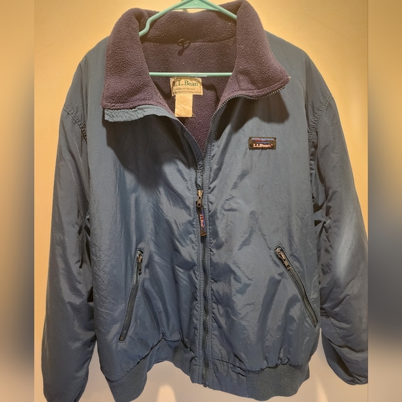Vintage Blue LLBean Insulated Warm Up Jacket Mens Size Large *🔥VERY WARM🔥* - Picture 2 of 6